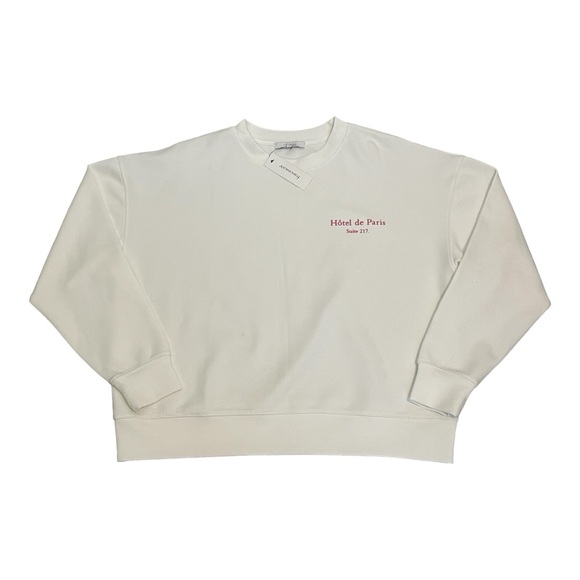 Francesca's Collections Tops - Francesca’s GB Fashion Hôtel de Paris Sweatshirt White Medium New